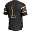 #1 LSU Tigers GameDay Greats Youth Endzone Football Jersey - Black - Detail View