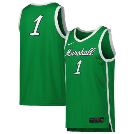 #1 Marshall Thundering Herd Nike Replica Basketball Jersey - - Front View