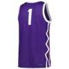 TCU Horned Frogs Nike Replica Basketball Jersey - Purple - Detail View