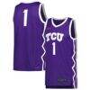 TCU Horned Frogs Nike Replica Basketball Jersey - Purple - Front View