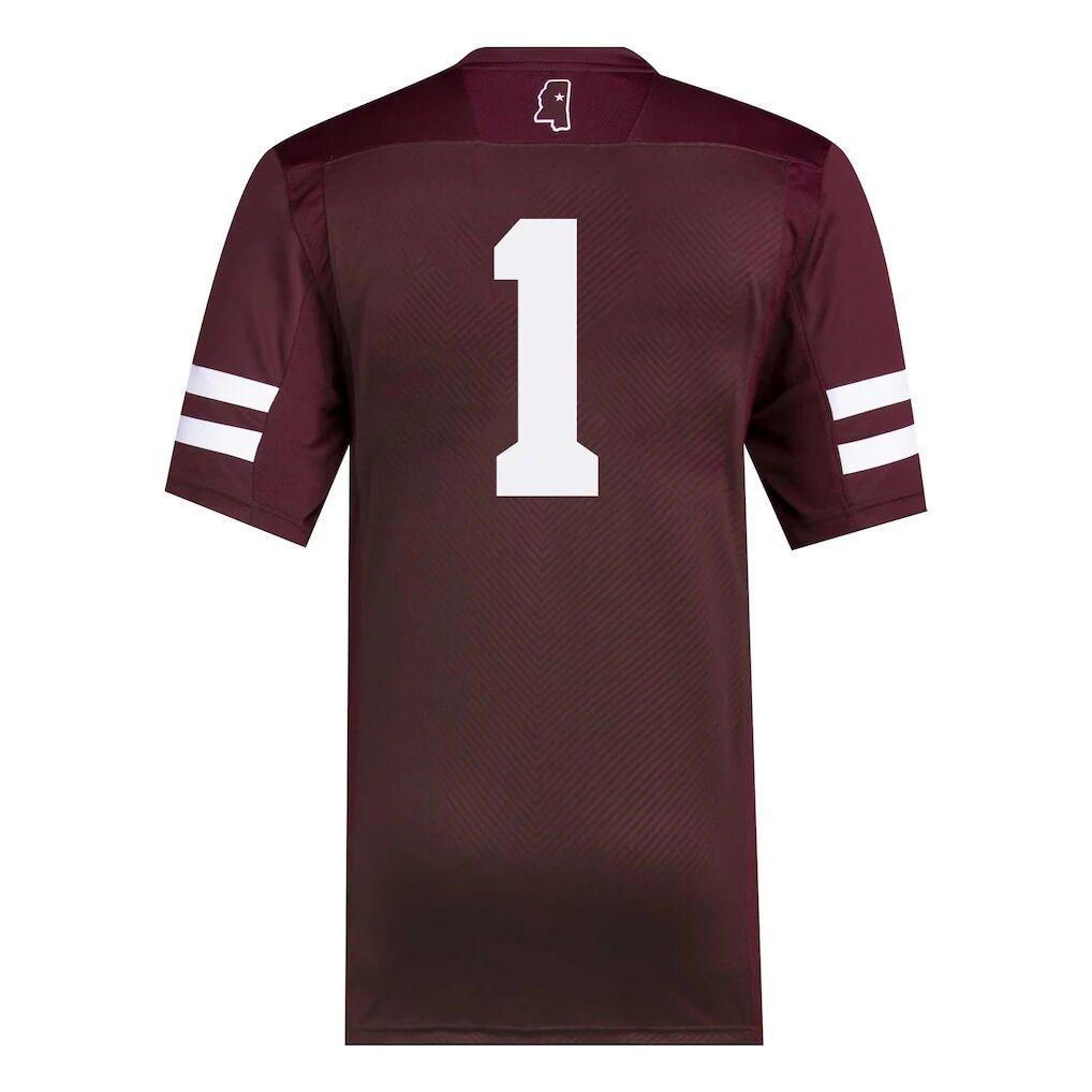 #1 Mississippi State Bulldogs adidas Premier Football Jersey - Maroon