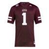 #1 Mississippi State Bulldogs adidas Premier Football Jersey - - Side View