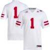 #1 Nebraska Huskers adidas Premier Football Jersey - White - Front View