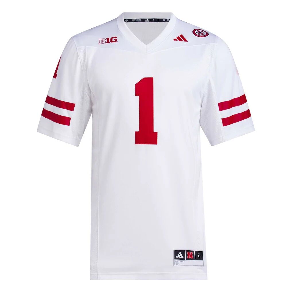 #1 Nebraska Huskers adidas Premier Football Jersey