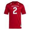 #2 Rutgers Scarlet Knights adidas Premier Football Jersey - - Side View