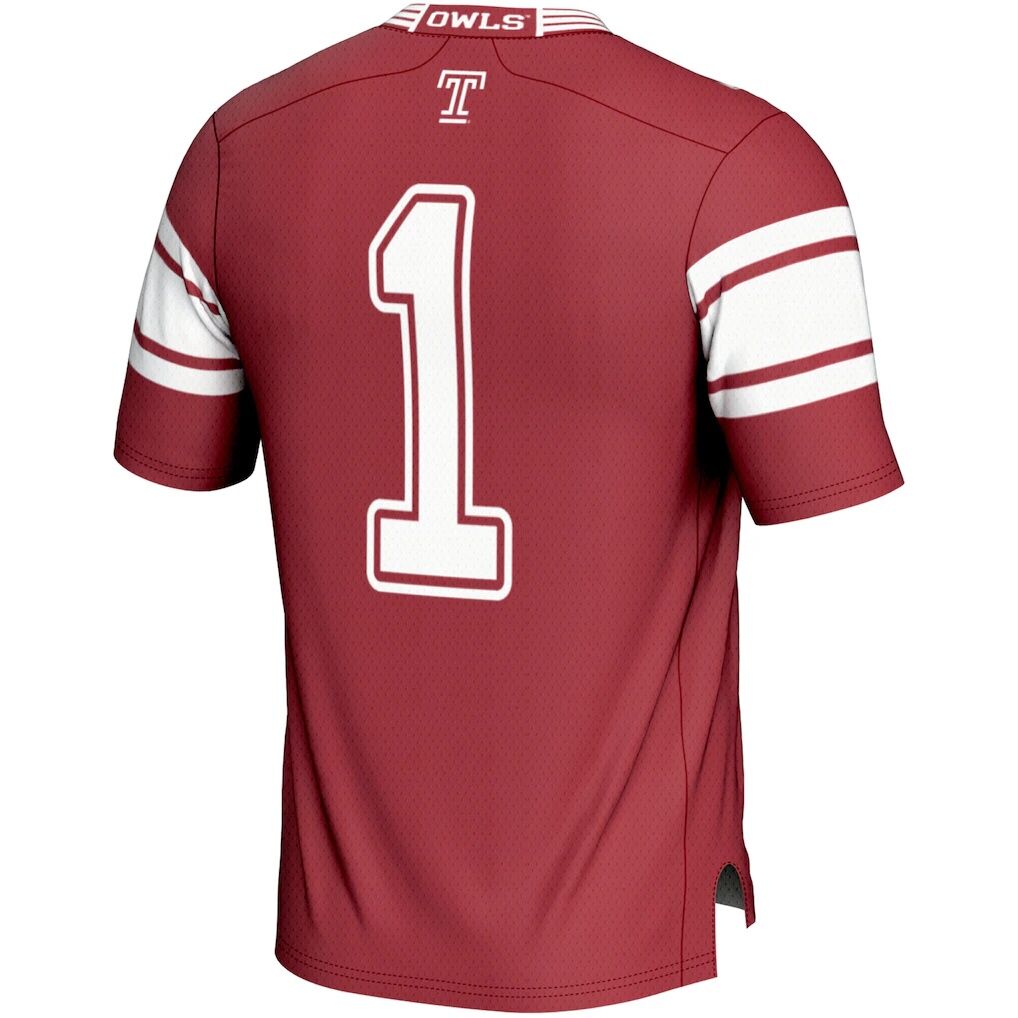 #1 Temple Owls GameDay Greats Youth Endzone Football Jersey - Cherry