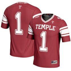 #1 Temple Owls GameDay Greats Youth Endzone Football Jersey - Red - Front View