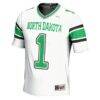 #1 North Dakota GameDay Greats Endzone Football Jersey - White - Side View