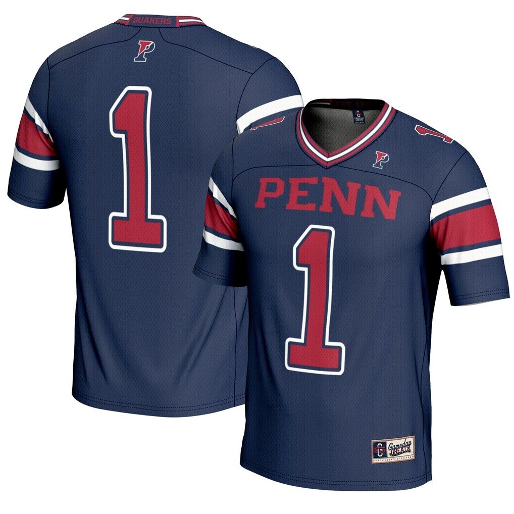 #1 Pennsylvania Quakers GameDay Greats Endzone Football Jersey