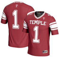 #1 Temple Owls GameDay Greats Endzone Football Jersey - Red - Front View