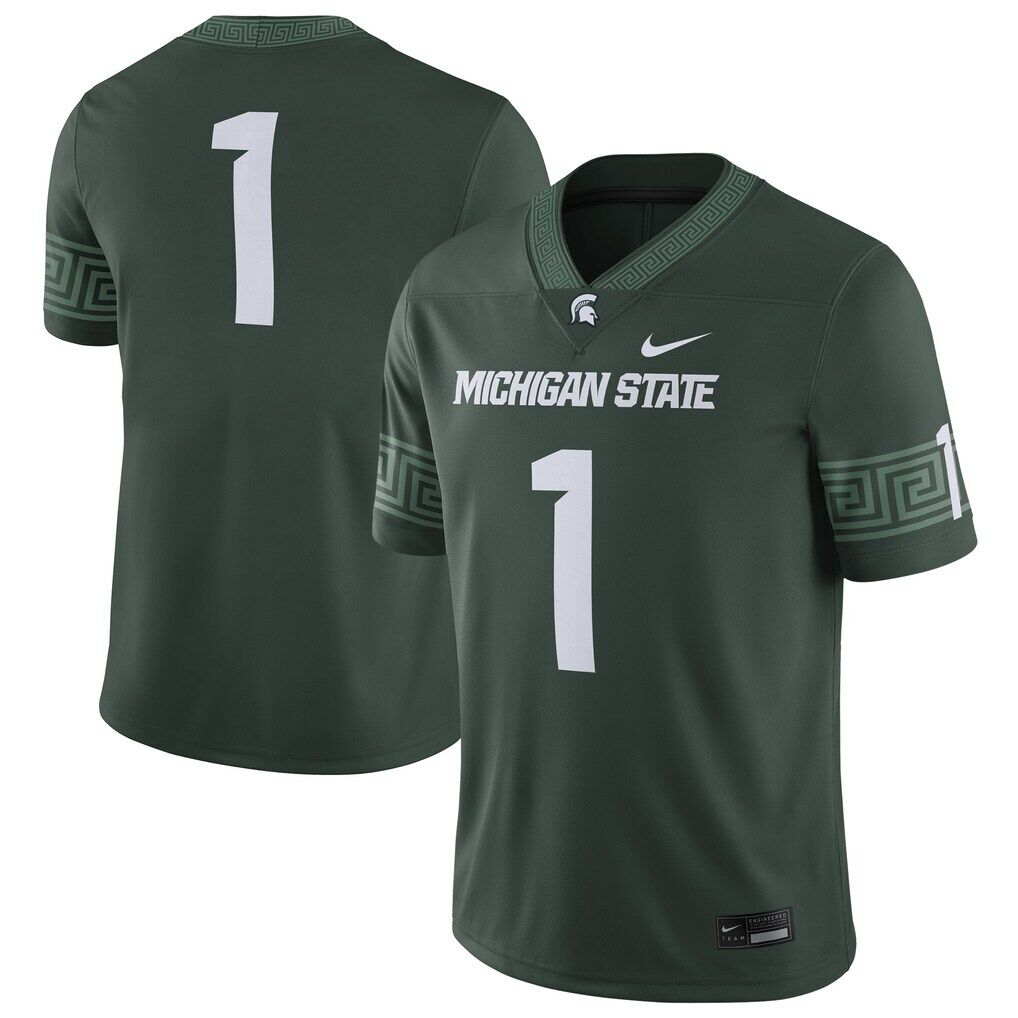 #1 Michigan State Spartans Nike Football Game Jersey