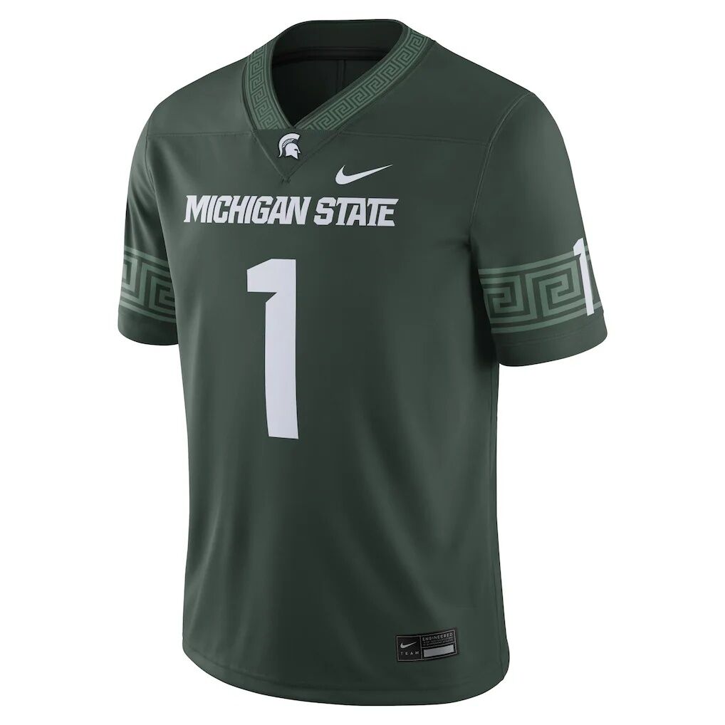 #1 Michigan State Spartans Nike Football Game Jersey