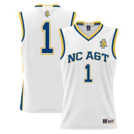 #1 North Carolina A&T Aggies GameDay Greats Lightweight Basketball Jersey - White - Front View