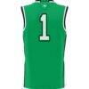 #1 North Dakota GameDay Greats Lightweight Basketball Jersey - Green - Detail View