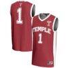 #1 Temple Owls GameDay Greats Lightweight Basketball Jersey - Red - Front View
