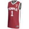 #1 Temple Owls GameDay Greats Lightweight Basketball Jersey - Red - Side View