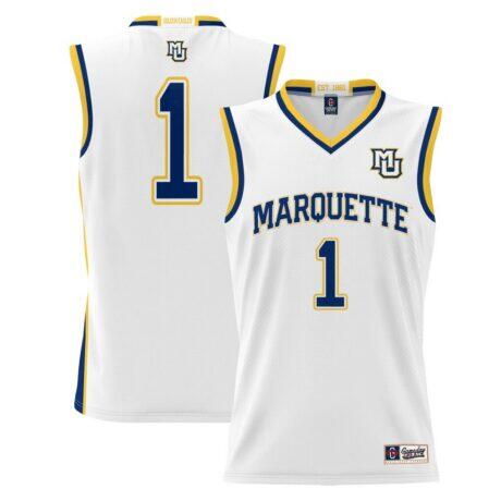 #1 Marquette Golden Eagles GameDay Greats Youth Lightweight Basketball Jersey - White - Front View