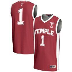 #1 Temple Owls GameDay Greats Youth Lightweight Basketball Jersey - Red - Front View