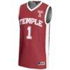 #1 Temple Owls GameDay Greats Youth Lightweight Basketball Jersey - Red - Side View