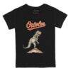 Baltimore Orioles Tiny Turnip Toddler TT Rex T-Shirt - Black - Side View