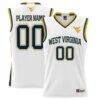 West Virginia Mountaineers GameDay Greats Youth NIL Pick-A-Player Lightweight Women's Basketball Jersey - White - Front View