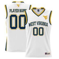 West Virginia Mountaineers GameDay Greats Youth NIL Pick-A-Player Lightweight Women's Basketball Jersey - White - Front View