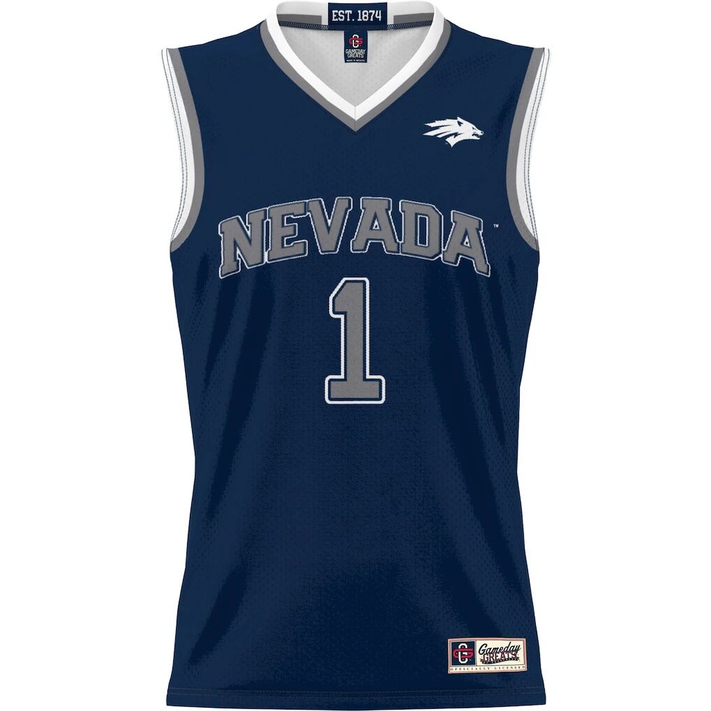 #1  Nevada Wolf Pack GameDay Greats  Lightweight Basketball Jersey