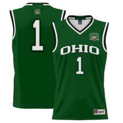 #1 Ohio Bobcats GameDay Greats Lightweight Basketball Jersey - Green - Front View