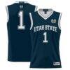 #1 Utah State Aggies GameDay Greats Lightweight Basketball Jersey - Navy - Front View