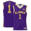 #1 LSU Tigers GameDay Greats Youth Lightweight Basketball Jersey - Purple - Front View