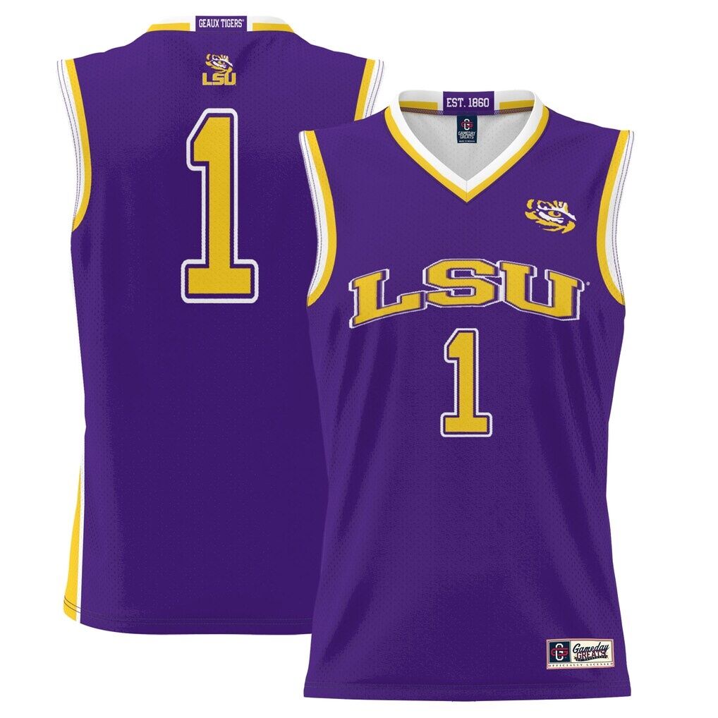 #1 LSU Tigers GameDay Greats Youth Lightweight Basketball Jersey