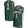 #1 Michigan State Spartans GameDay Greats Youth Lightweight Basketball Jersey - Green - Front View