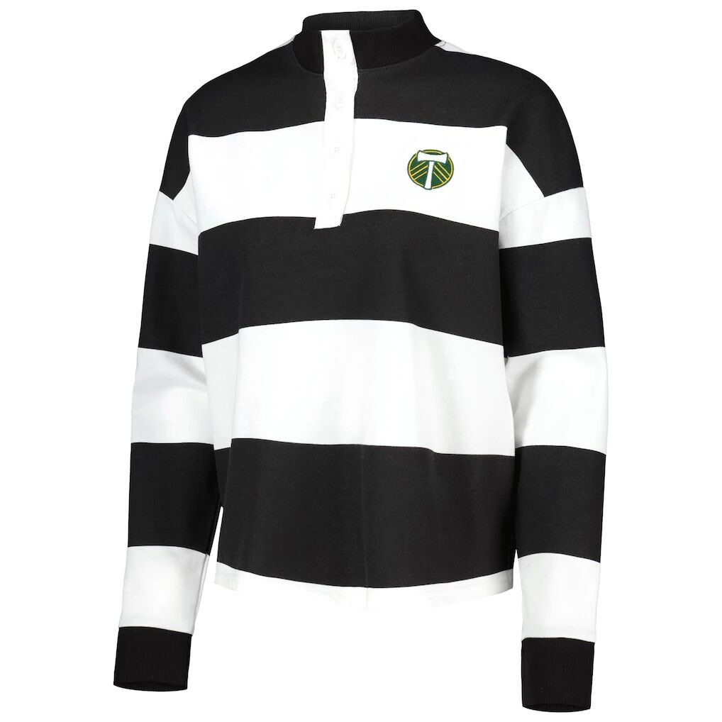 Portland Timbers Antigua Women's Radical Rugby Stripe Long Sleeve T-Shirt