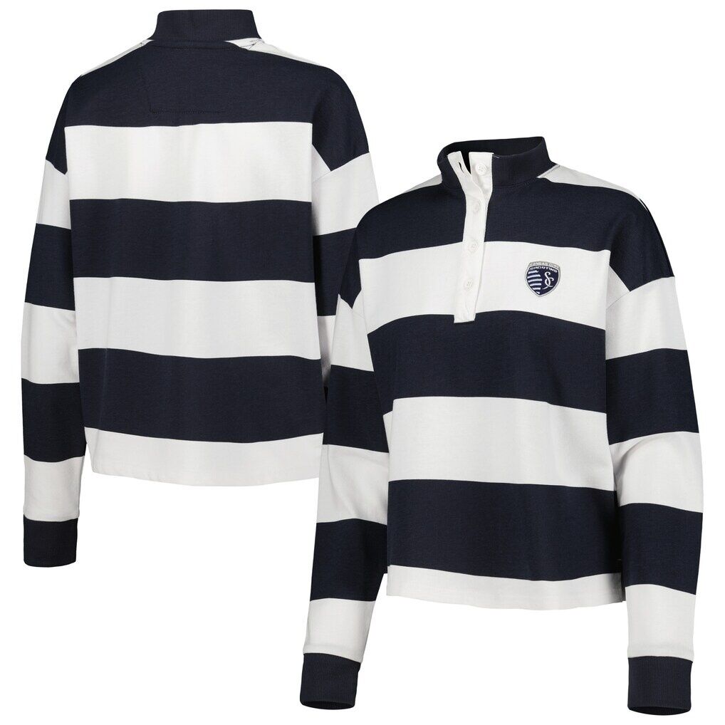 Sporting Kansas City Antigua Women's Radical Rugby Stripe Long Sleeve T-Shirt