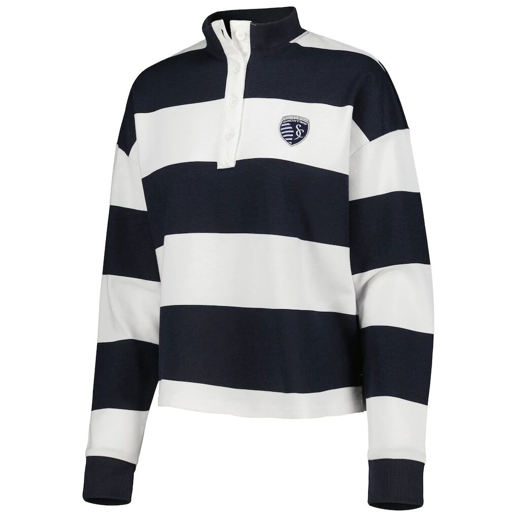 Sporting Kansas City Antigua Women's Radical Rugby Stripe Long Sleeve T-Shirt