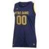 Notre Dame Fighting Irish Under Armour Women's Pick-A-Player NIL Women's Basketball Jersey - Navy - Side View
