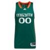 Miami Hurricanes adidas Unisex Pick-A-Player NIL Women's Basketball Jersey - Green - Side View