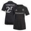 Walker Zimmerman Nashville SC adidas Women's 2023 Man In Black Kit Replica Player Jersey - Black - Front View