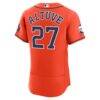 Jose Altuve Houston Astros Nike Alternate Authentic Sponsor Patch Jersey - Orange - Detail View