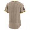 San Diego Padres Nike Alternate Sponsor Patch Authentic Jersey - Khaki - Detail View