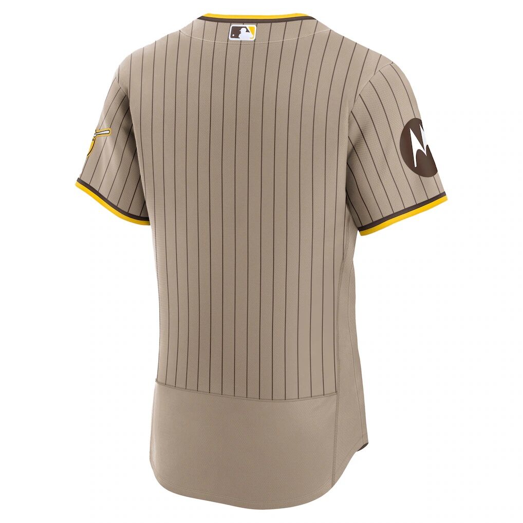 San Diego Padres Nike Alternate Sponsor Patch Authentic Jersey - Khaki