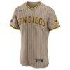 San Diego Padres Nike Alternate Sponsor Patch Authentic Jersey - Khaki - Side View