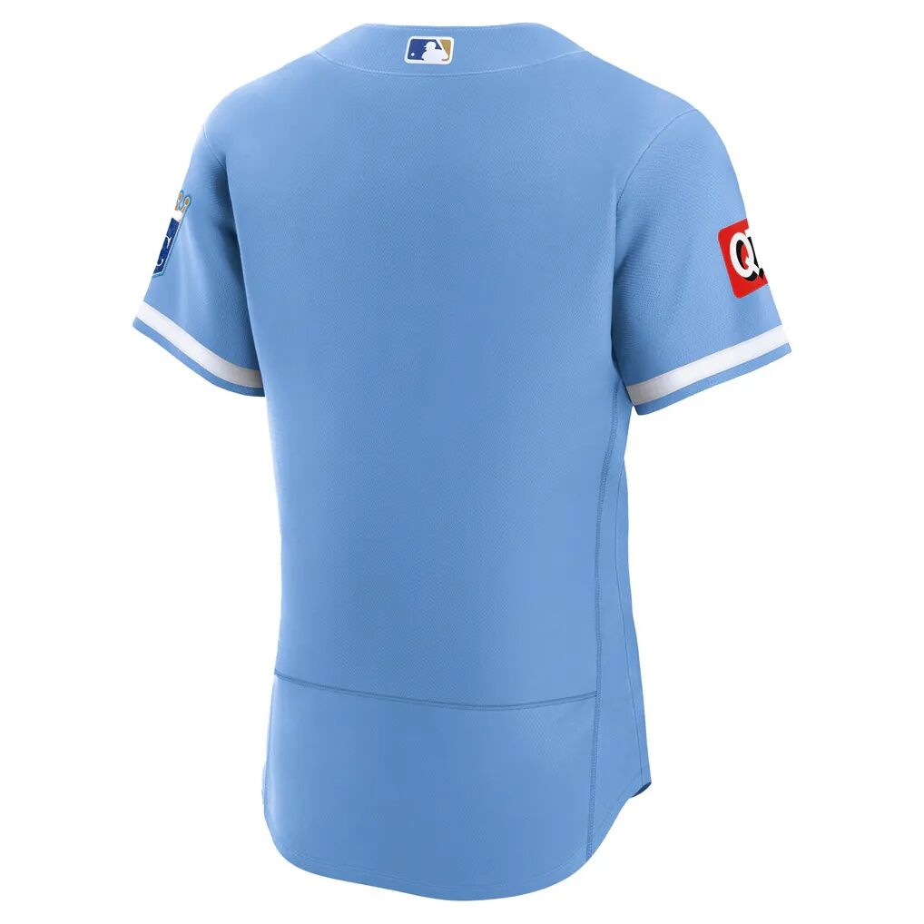 Kansas City Royals Nike Alternate Sponsor Patch Authentic Jersey - Light Blue