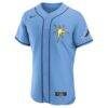 Tampa Bay Rays Nike Alternate Authentic Jersey - Light Blue - Side View
