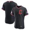 Cleveland Guardians Nike Alternate Sponsor Patch Authentic Jersey - Navy - Front View