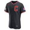 Cleveland Guardians Nike Alternate Sponsor Patch Authentic Jersey - Navy - Side View