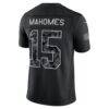 Patrick Mahomes Kansas City Chiefs Nike 2026 Salute to Service Stitched Limited Jersey - Black - Detail View