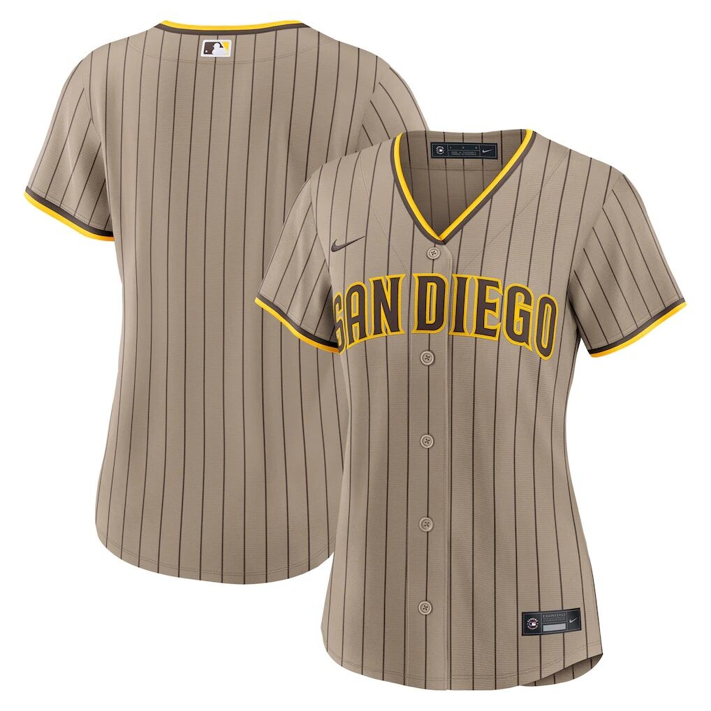 San Diego Padres Nike Women's Alternate Replica Jersey - Sand