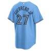 Vladimir Guerrero Jr. Toronto Blue Jays Nike Replica Jersey - Light Blue - Detail View