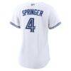 George Springer Toronto Blue Jays Nike Women's Home Replica Jersey - White - Detail View